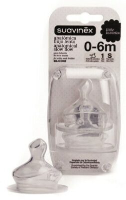 Suavinex tettarella anatomica in silicone 0-6M flusso lento