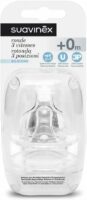 Suavinex tettarella rotonda in silicone +0M flusso variabile