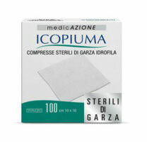 Icopiuma compresse sterili di garza idrofila 10 x 10cm