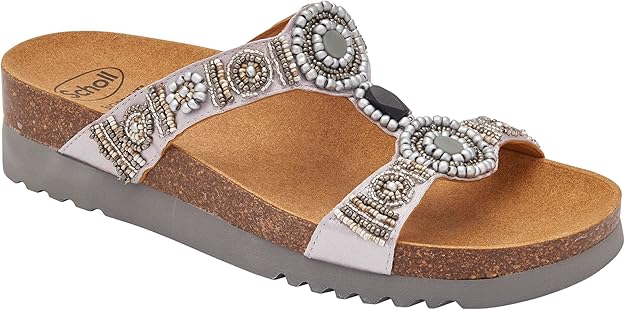 Scholl ciabatta New Bogotà Wedge argento/oro n.35